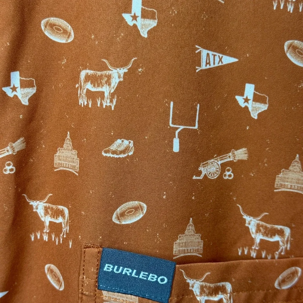 Burlebo University of Texas Longhorns Orange Button Up Shirt Men's XL Quick Dry - Picture 8 of 11